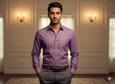 बैंगन बैंगनी सादा चमकीला सूती कपड़ा