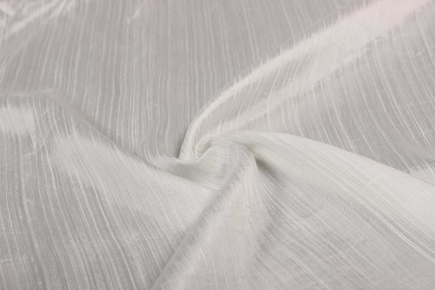 Off White Plain Dupion Slub Viscose Fabric