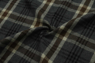 Precut 2 Metres Multicolor Checks Wool Check Tweed Fabric