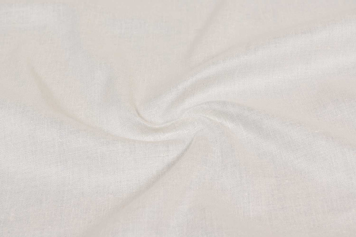 Precut of 1 Meter of Off White Plain Cotton Linen Lycra Fabric