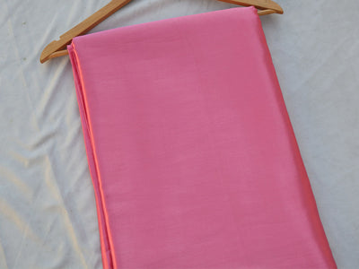 Salmon Pink Plain Pure Viscose Gaji Silk Fabric (Wholesale)