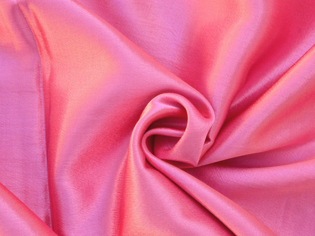 Salmon Pink Plain Pure Viscose Gaji Silk Fabric