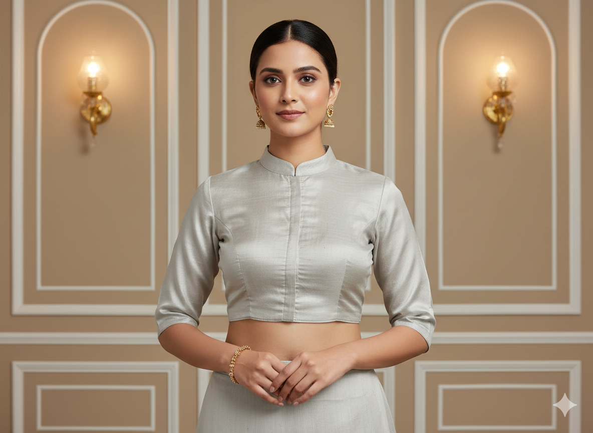 स्मोक ग्रे प्लेन बैंगलोर रॉ सिल्क फ़ैब्रिक