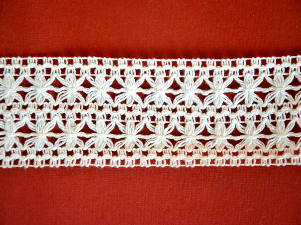 White Dyeable Pattern 90 Cotton Crochet Lace