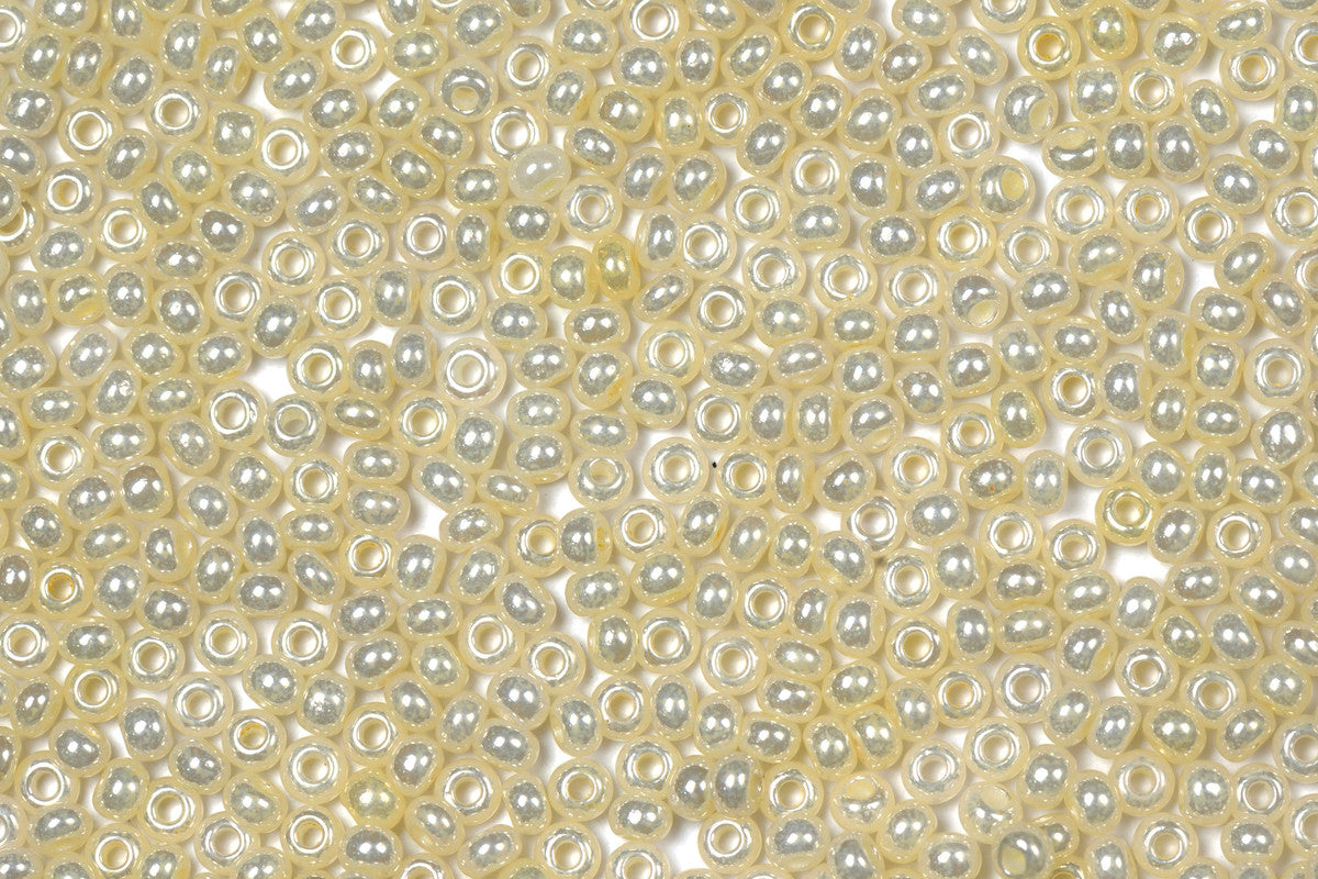 Shiny Cream Opaque Preciosa Luster Seed Beads