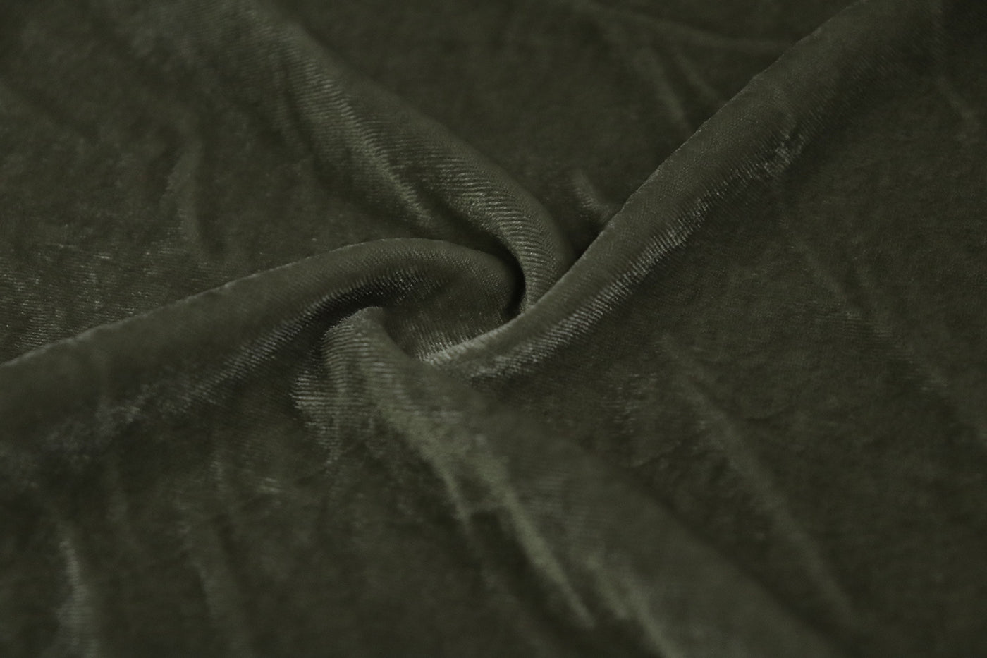 Dark Green Plain Silk Velvet Fabric