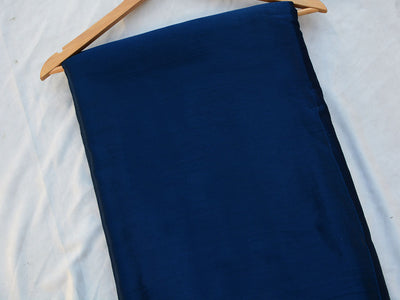 Blue Plain Pure Viscose Gaji Silk Fabric (Wholesale)