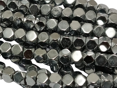 Silver Cubic Haemetite Metal Beads