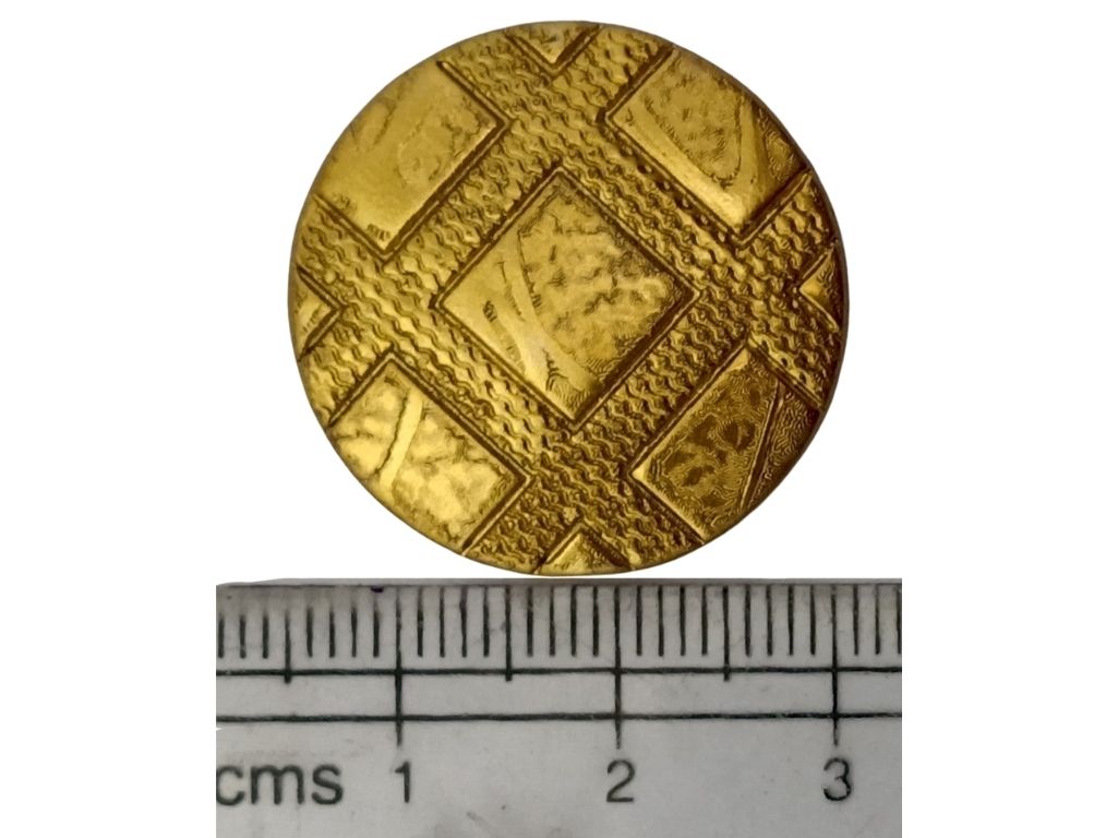 Golden Circular Zari Acrylic Beads