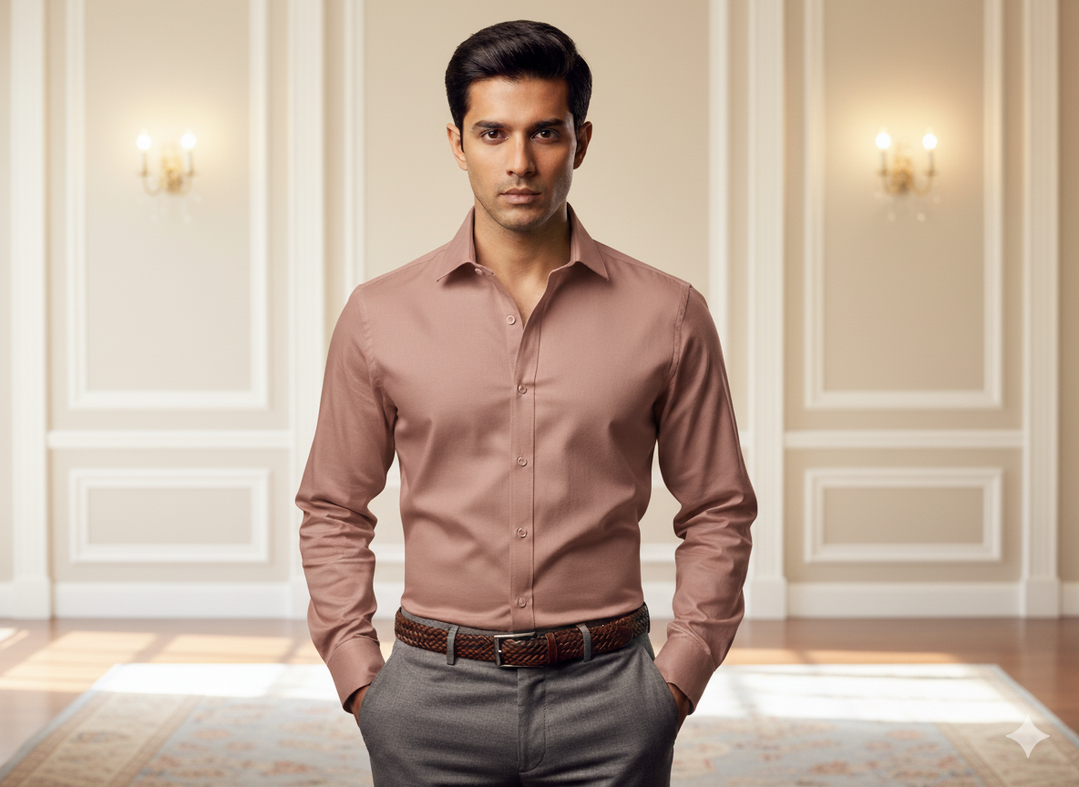 डस्टी लिलाक प्लेन ग्लेज्ड कॉटन फ़ैब्रिक (थोक)