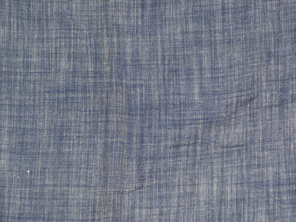 Blue & Gray Plain Cotton Khadi Fabric