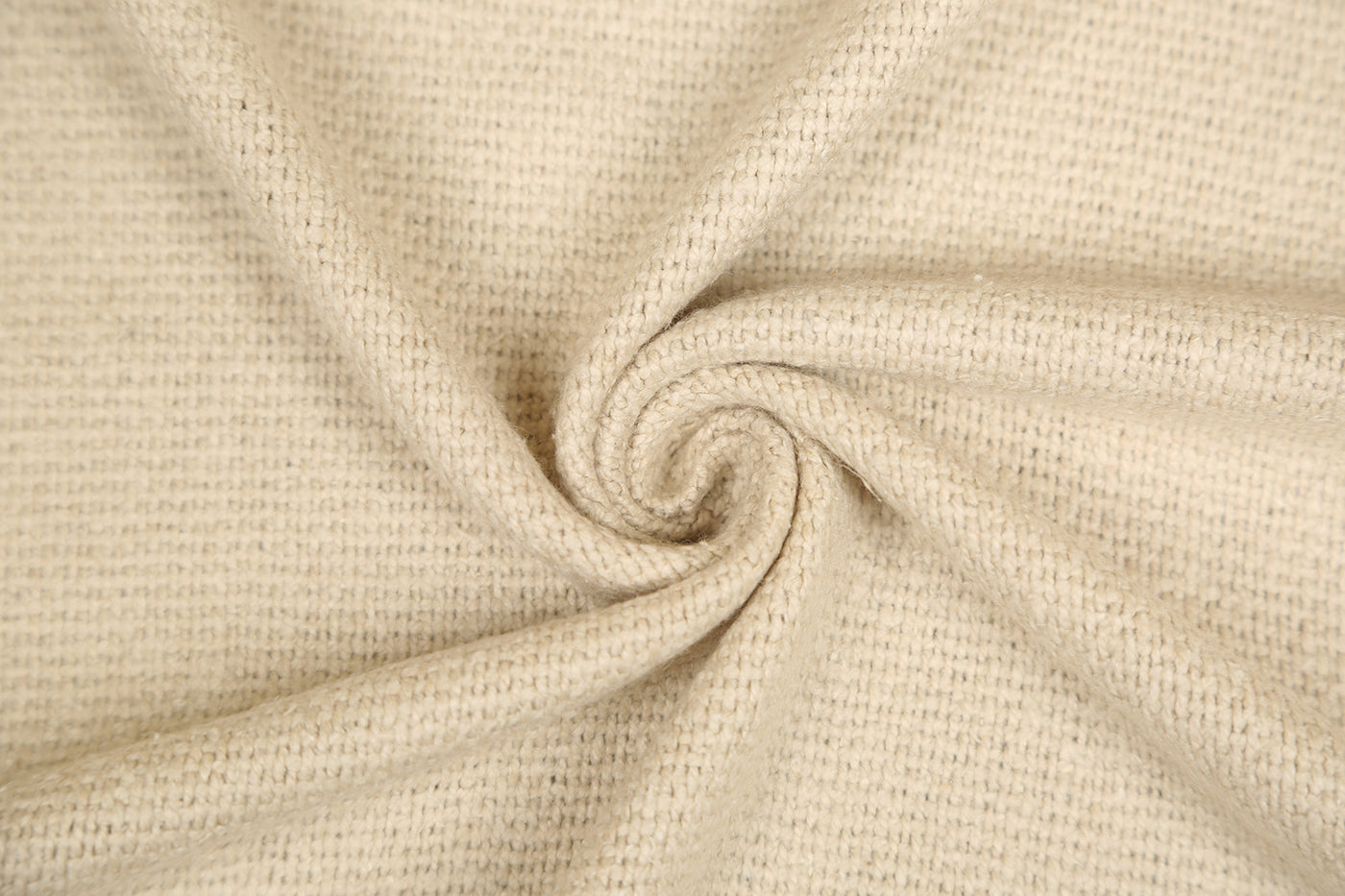 Natural Light Beige Plain Wool Tweed Silk Rfd Fabric