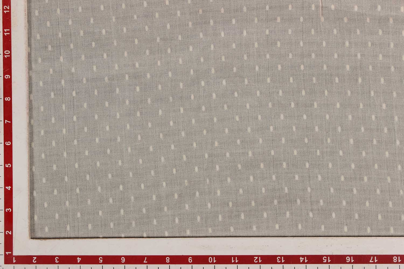 Cream Polka Dots Cotton Dobby Moss Fabric