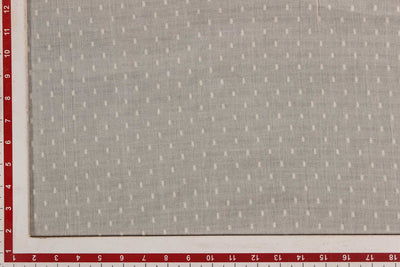 Cream Polka Dots Cotton Dobby Moss Fabric