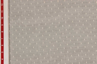 Cream Polka Dots Cotton Dobby Moss Fabric