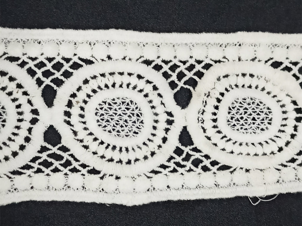 White Dyeable Greige Design LAI Cotton Crochet Laces