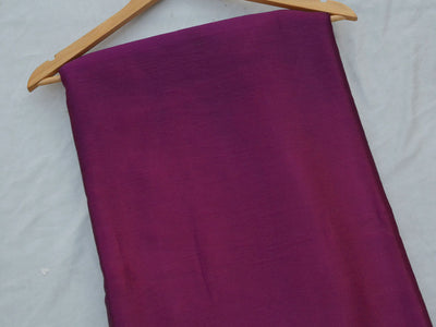 Wine Plain Pure Viscose Gaji Silk Fabric (Wholesale)