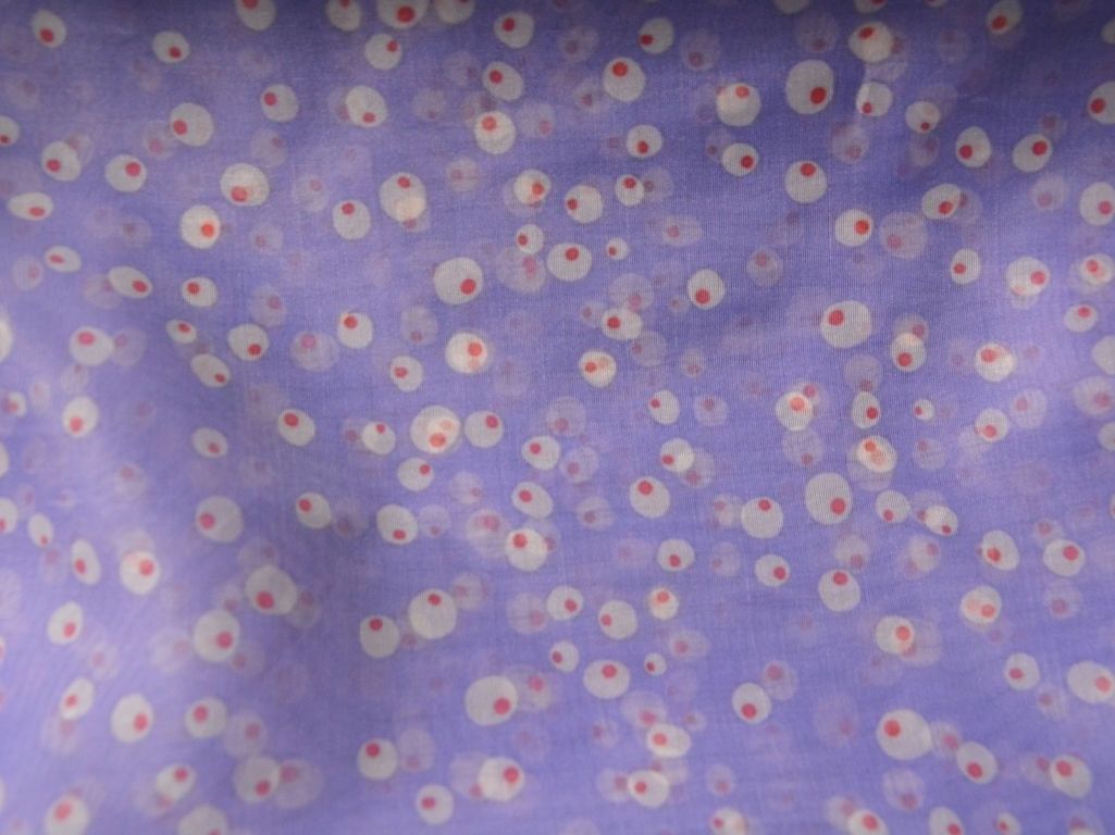 Lavender Doted Digital Printed Liquid Organza Fabric