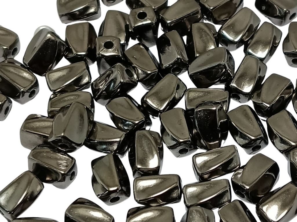 Gun Metal Irregular Acrylic Beads