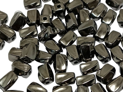 Gun Metal Irregular Acrylic Beads