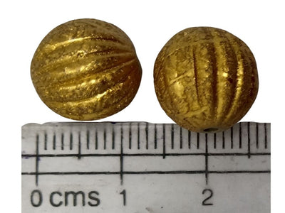 Golden Round  Zari Acrylic Beads