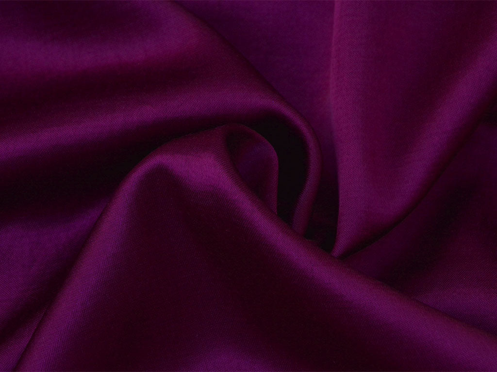 Wine Plain Pure Viscose Gaji Silk Fabric (Wholesale)