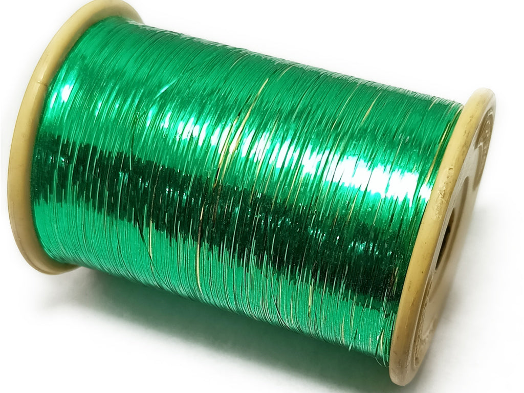 Grass Green Flat Badla Zari Threads (Flat Metallic Yarn)