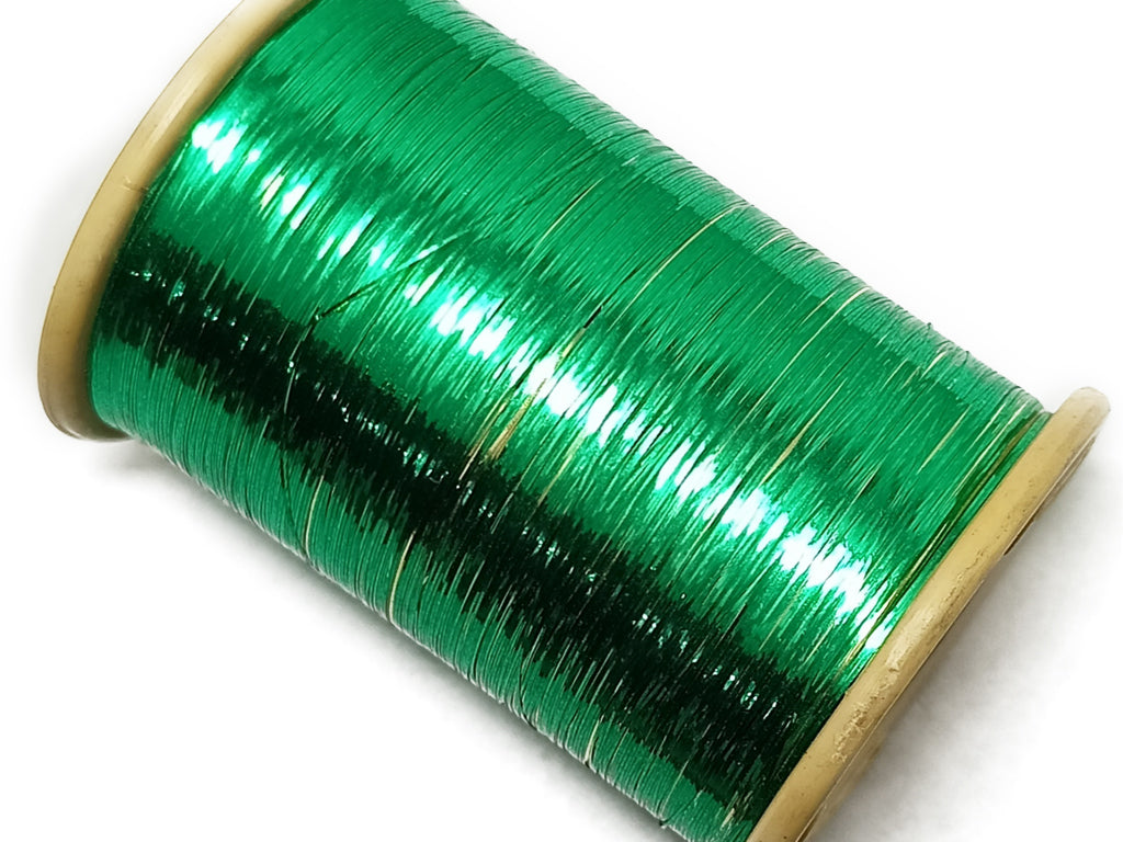 Grass Green Flat Badla Zari Threads (Flat Metallic Yarn)