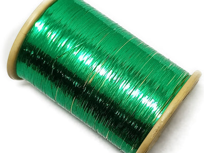 Grass Green Flat Badla Zari Threads (Flat Metallic Yarn)