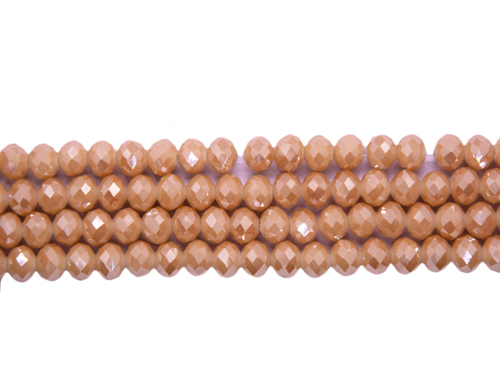 Peach Double Tone Crystal Beads