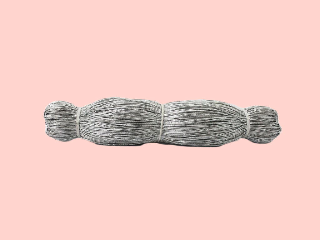 Gray Metallic Braided Zari Threads (Wholesale)