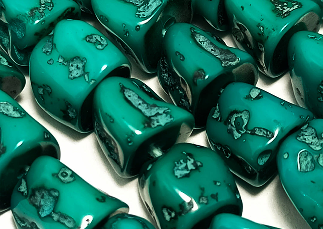 Teal Green Glass Beads