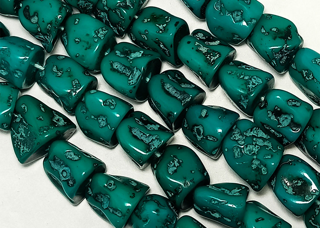 Teal Green Glass Beads