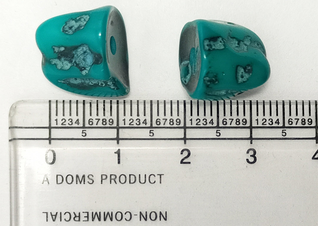 Teal Green Glass Beads