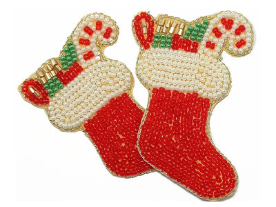 Multicolor Socks Beaded Motifs