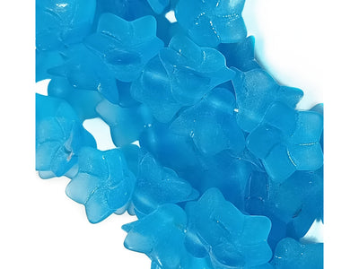 Blue Flower Glass Beads