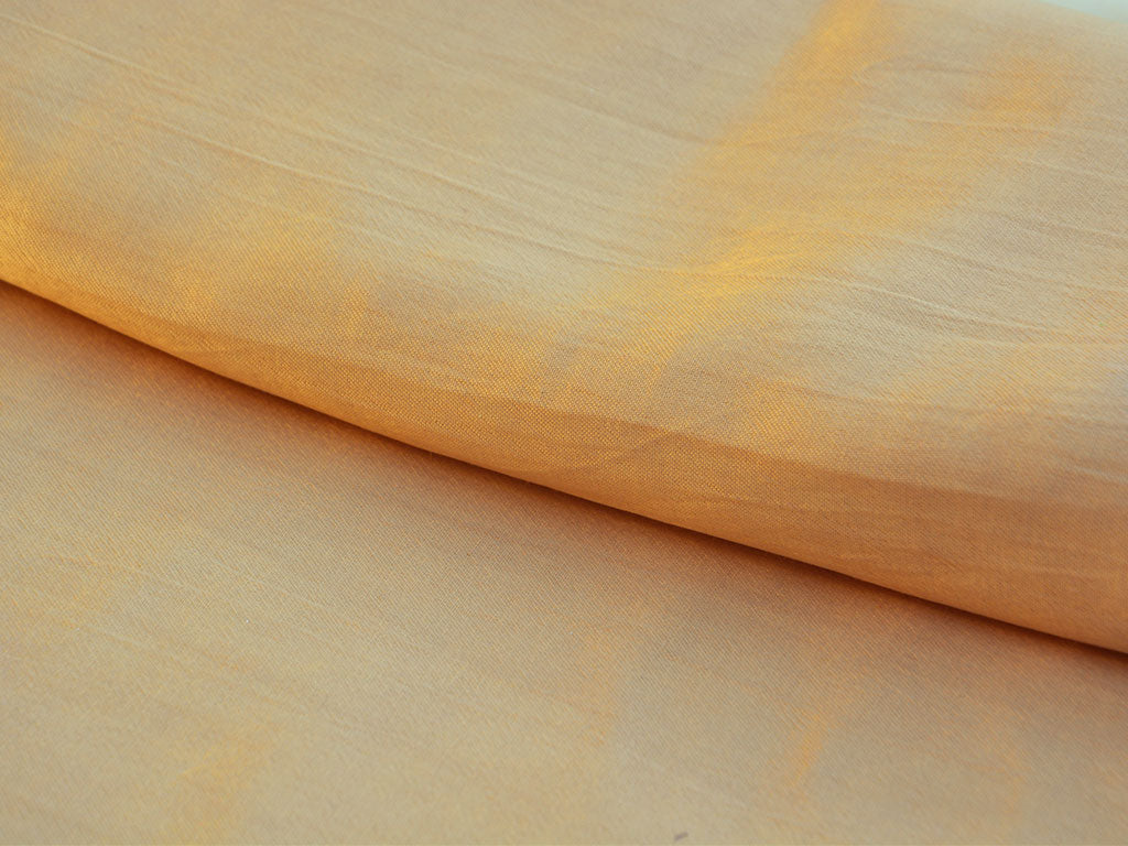 Light Gold Plain Pure Viscose Gaji Silk Fabric (Wholesale)