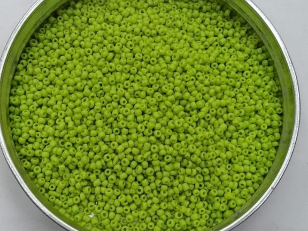 Lime Green Round Rocaille Glass Seed Beads- 2 mm (Wholesale)