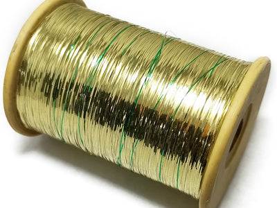 Yellow & Green Flat Metallic Yarn Badla Zari Threads (Flat Metallic Yarn)