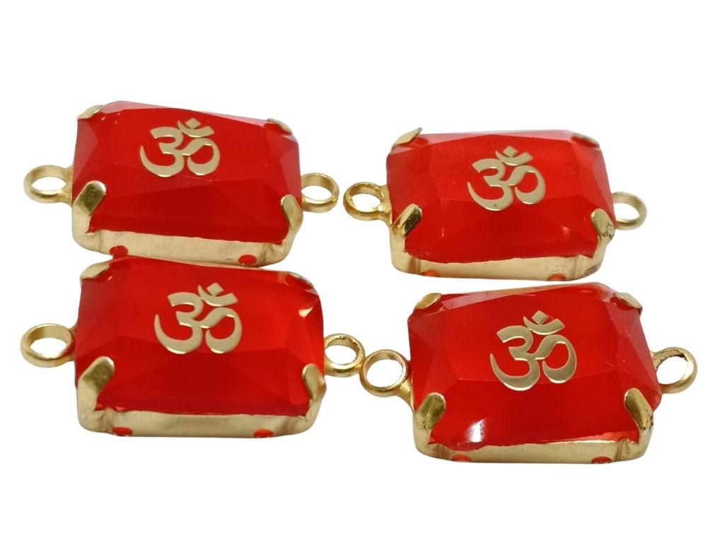 Blood Red OM Metal Charms