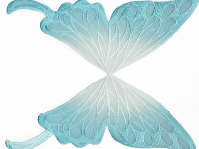 Sky Blue & White Dual Shade Butterfly Threaded Motifis