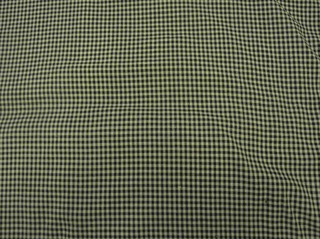 Black Checks Yarns Dyed Pure Cotton Fabric