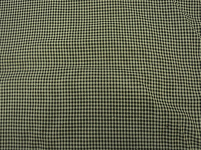Black Checks Yarns Dyed Pure Cotton Fabric