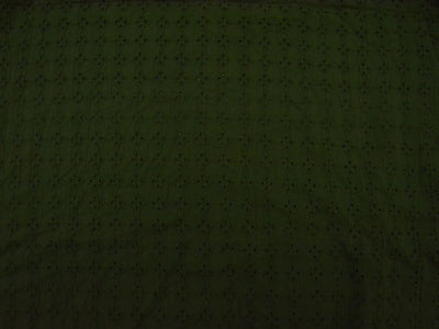 Dark Green Cotton Hakoba Embroidered Fabric