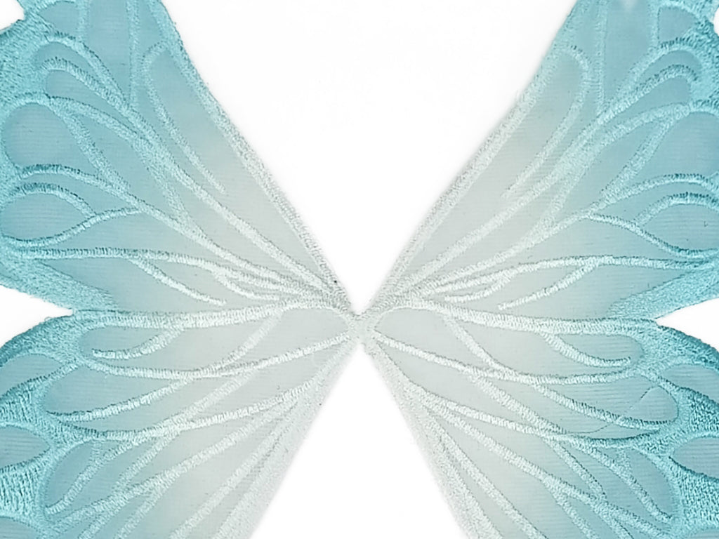 Sky Blue & White Dual Shade Butterfly Threaded Motifis