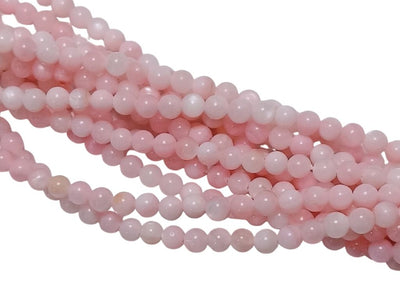 Baby Pink Spherical Glossy Mother of Pearl Beads