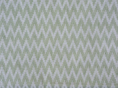 Pista Green Chevron Pattern Pure Cotton Jacquard Fabric