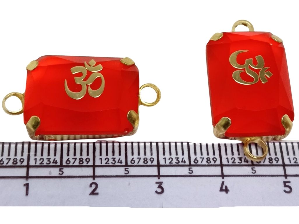 Blood Red OM Metal Charms