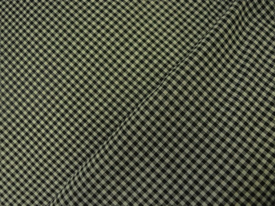 Black Checks Yarns Dyed Pure Cotton Fabric