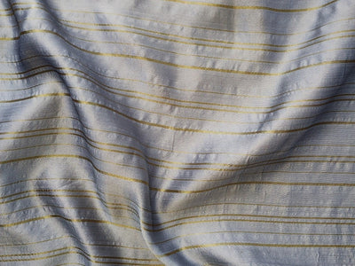 Gray Stripes With Golden Saw Lines Polyester Fabric